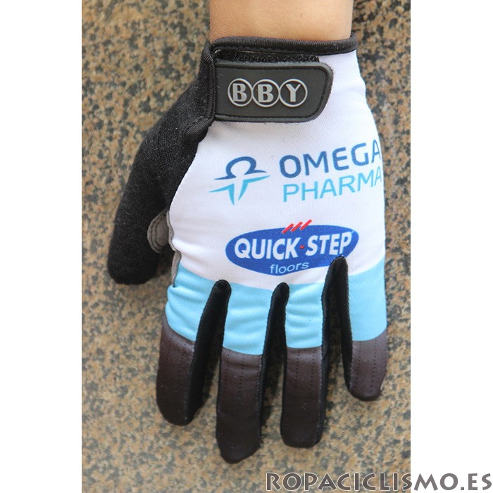 2020 Omega Quick Step Guantes Largos Azul Blanco